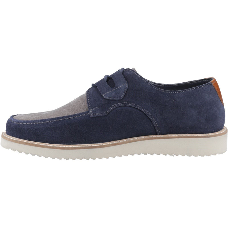 Hush Puppies Orion Chaussures À Lacets Pour Hommes En Suède Bleu Marine/Gris