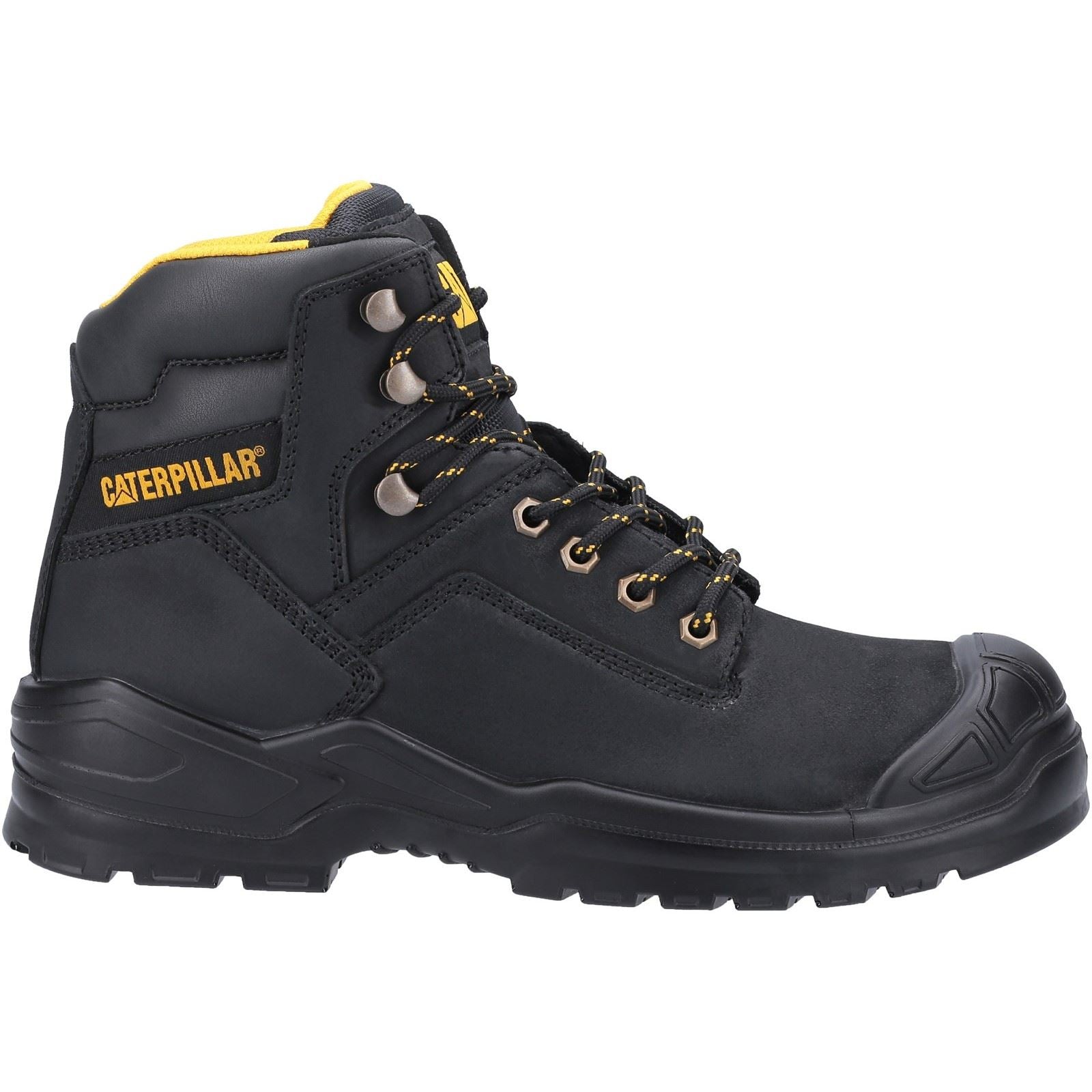 Caterpillar  Bottes De Sécurité En Cuir Noir Striver Mid S3