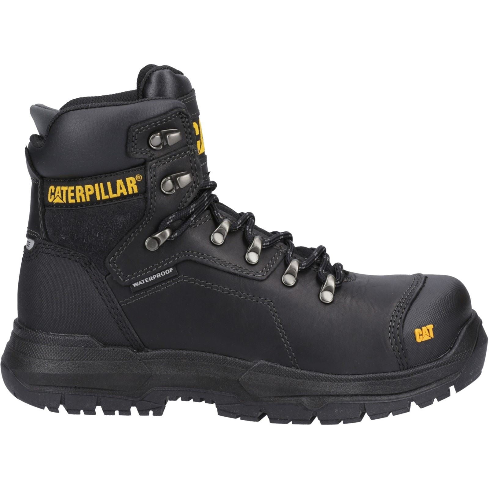 Caterpillar Bottes De Sécurité Noires En Cuir Diagnostic 2.0