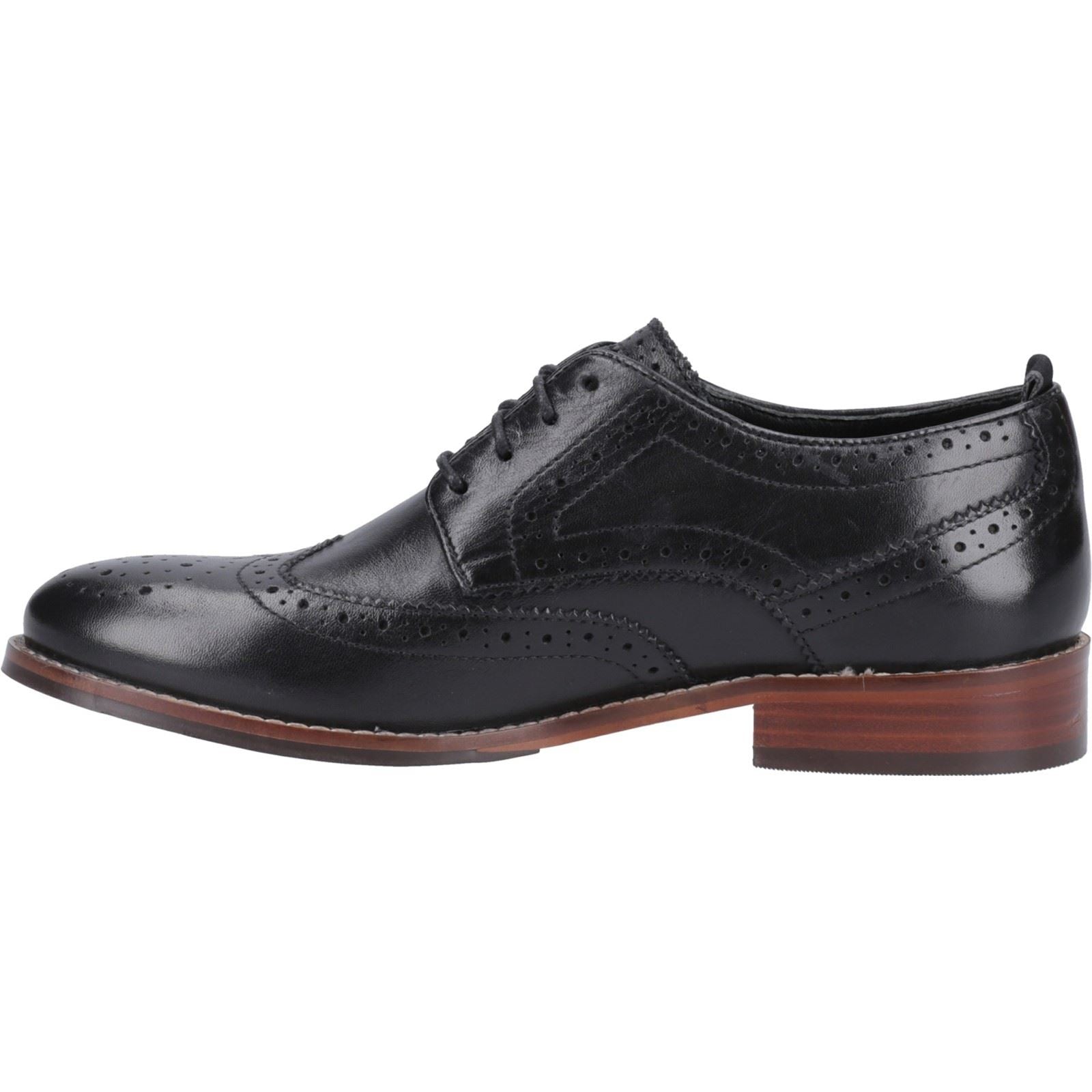 Hush Puppies Natalia Chaussures Richelieu Noires En Cuir Pour Femmes