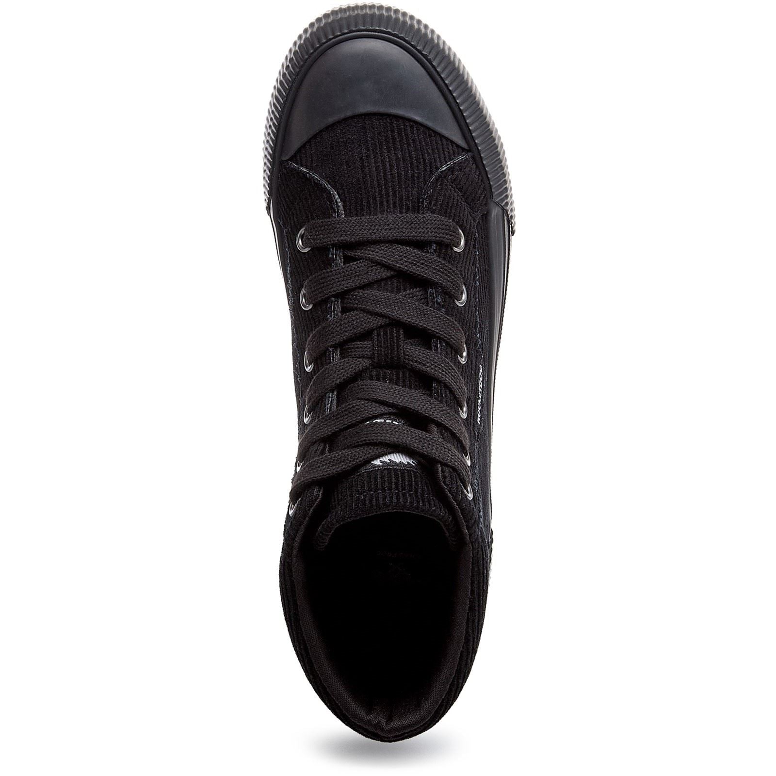 Rocket Dog Cheery Hi Baskets Noires En Velours Côtelé Pour Femmes