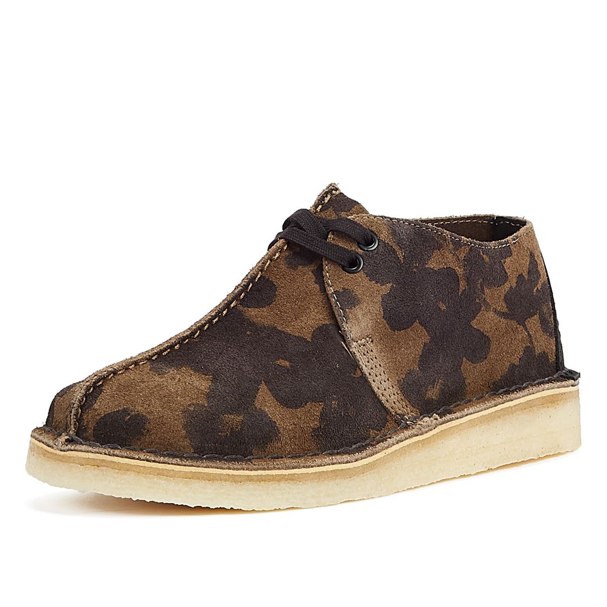 Clarks Originals Desert Trek Floral Noir/Kaki Pour Femmes
