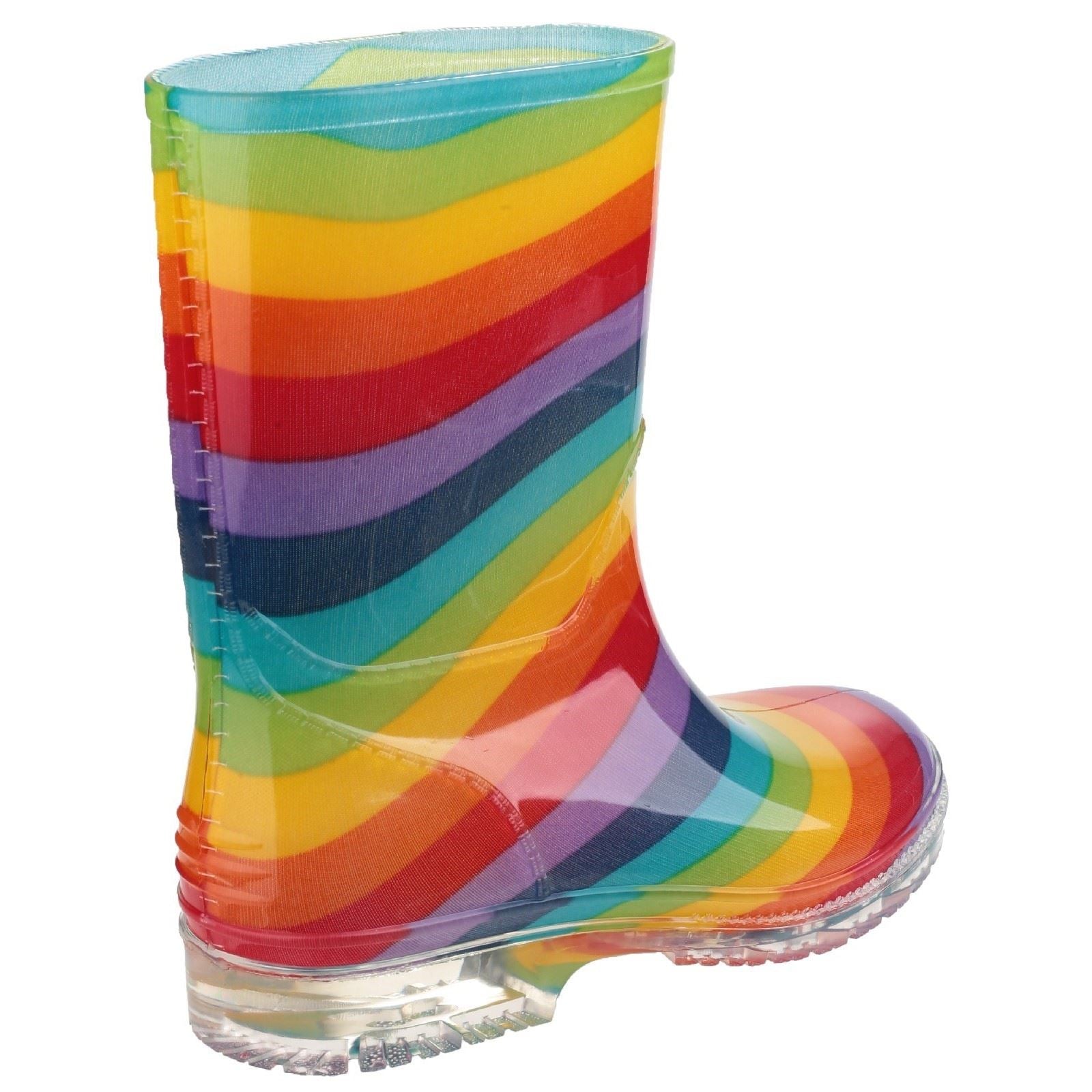 Cotswold PVC Jnr Bottes De Pluie Arc-en-ciel Pour Filles En Pvc