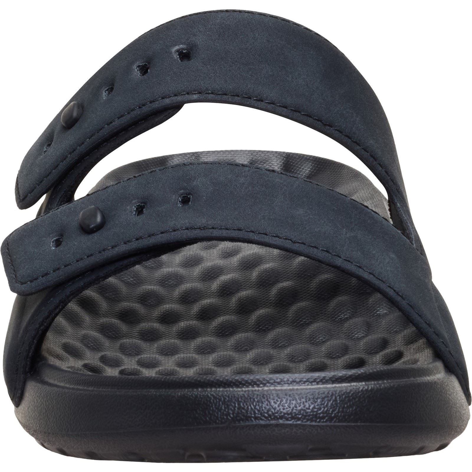 HEYDUDE Wave 2 Strap Sandales Noires/Noires Pour Hommes En Polyuréthane