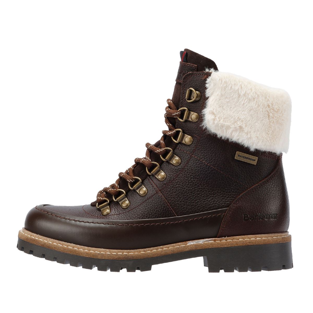 Barbour Woodside Hiker Bottes Marron En Cuir Pour Femmes