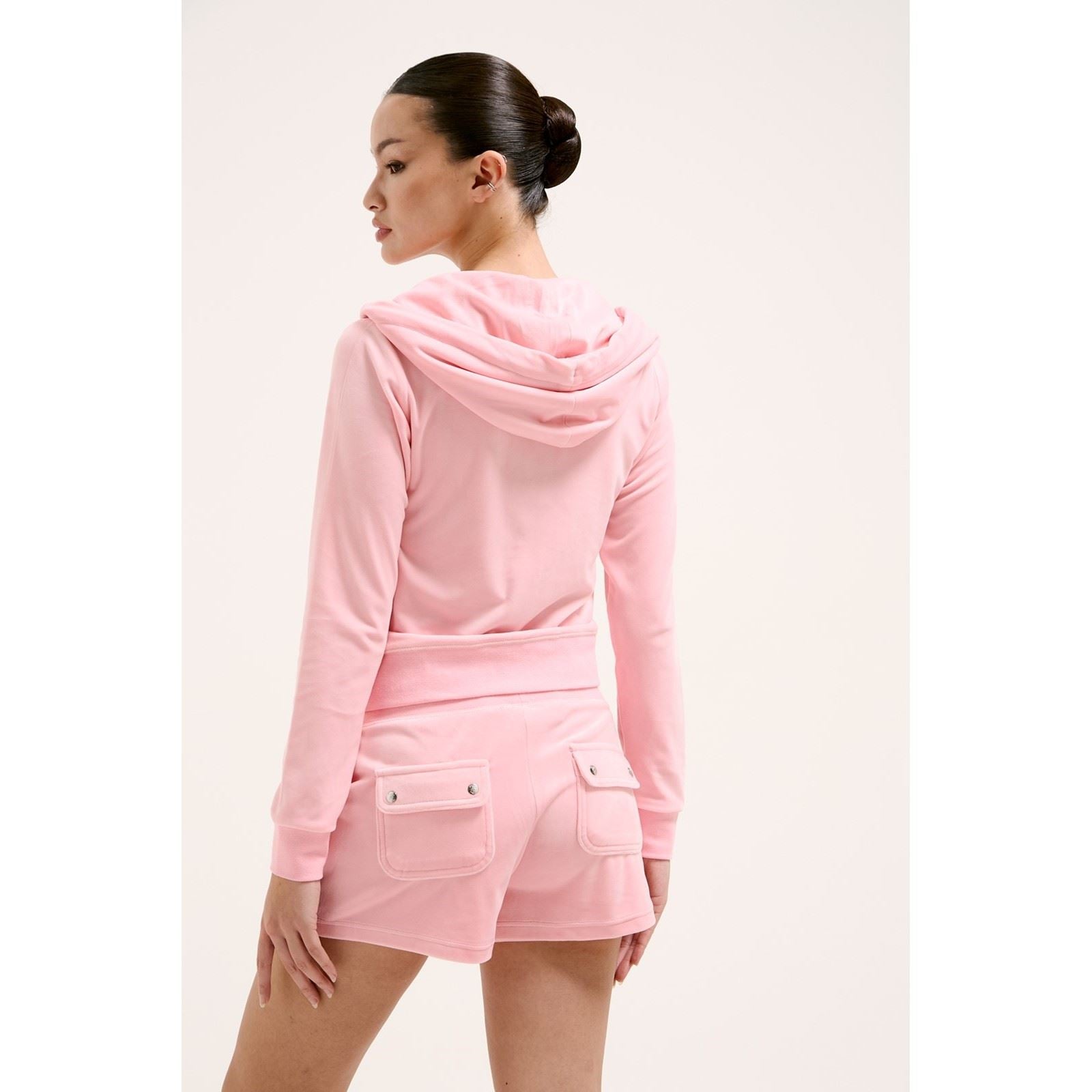 Juicy Couture Robertson Classic Jacket Sweat À Capuche Rose En Polyester Pour Femme