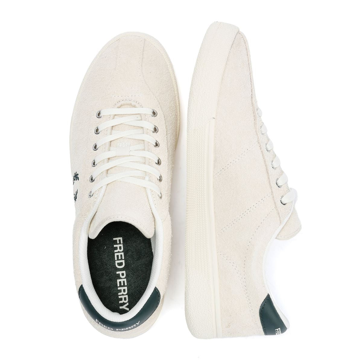Fred Perry Tennis Shoe Baskets Blanches Pour Hommes Suede