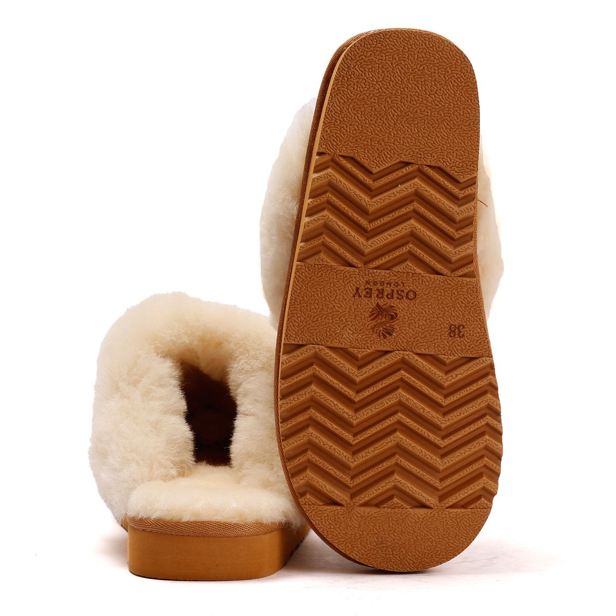 Osprey London The Celeste Chaussons En Suède Pour Femmes Marron clair