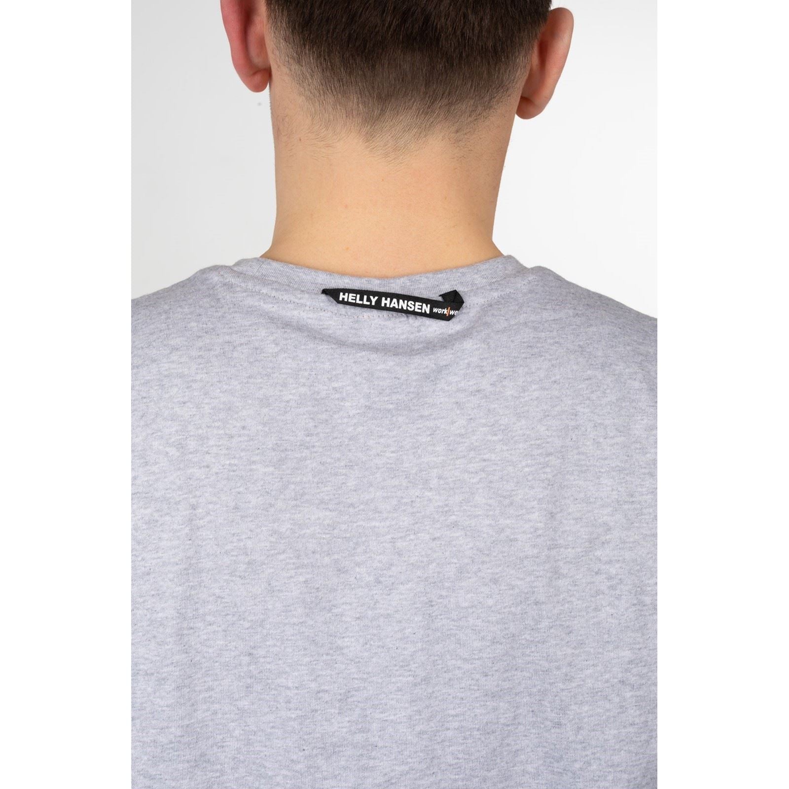 Helly Hansen Workwear Oxford T-Shirts À Manches Courtes Grises Pour Hommes En Coton