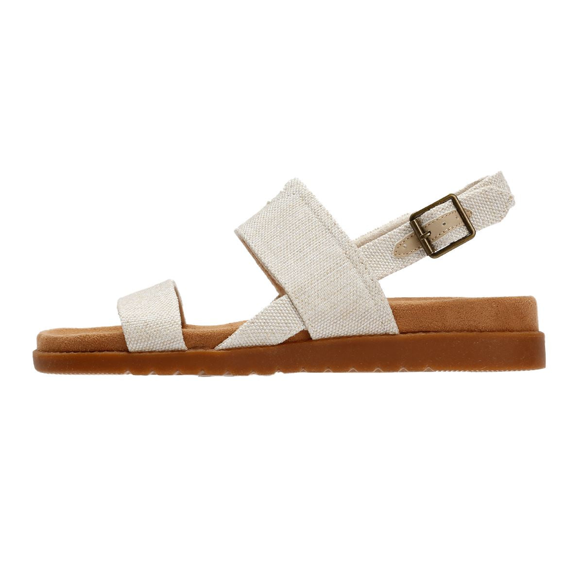 TOMS Marin Slingback Sandales Blanches En Textile Pour Femmes