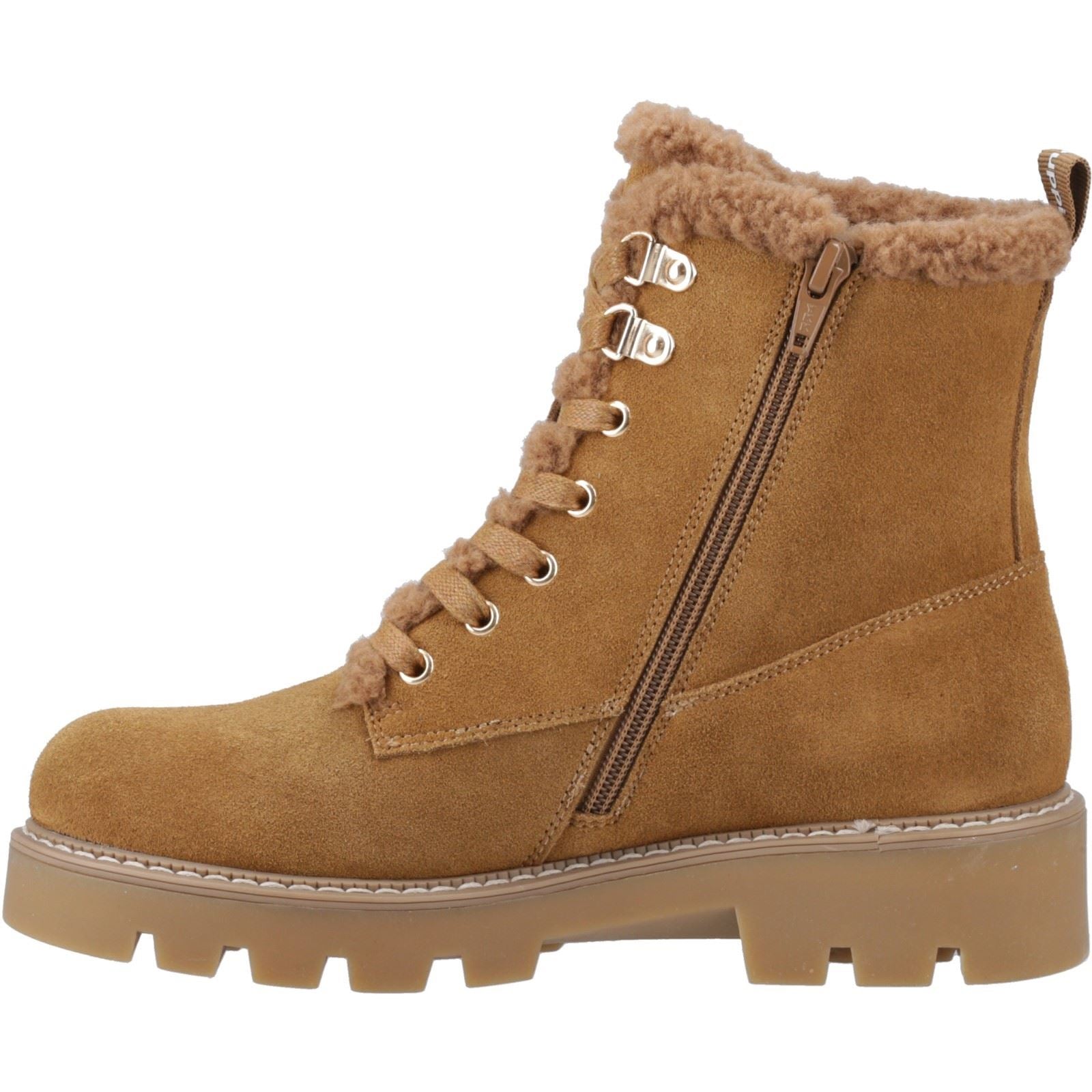 Hush Puppies Aurelia Femmes Suédoises Bottines D'hiver En Daim Tan