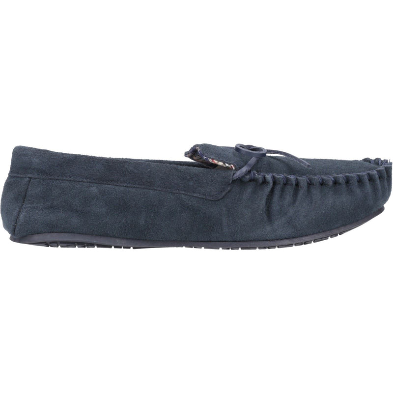 Hush Puppies Clyde Chaussons Navy Pour Homme En Suède
