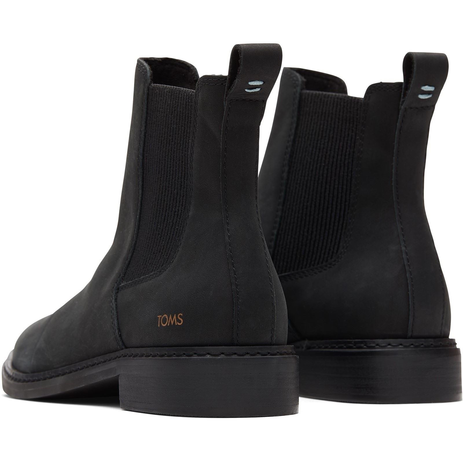 TOMS Charlie Bottes Noires En Cuir Pour Femmes
