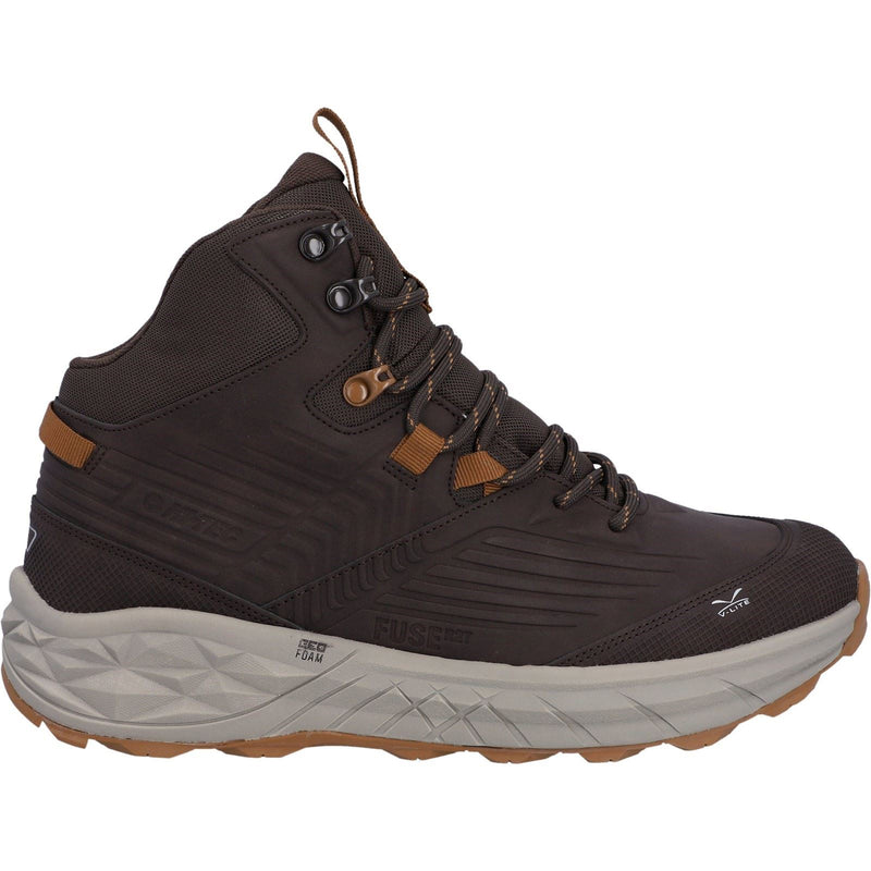 Hi-Tec Fuse Trek Mid Bottes De Randonnée En Polyester Pour Hommes En Acier/anthracite/marigold Vif
