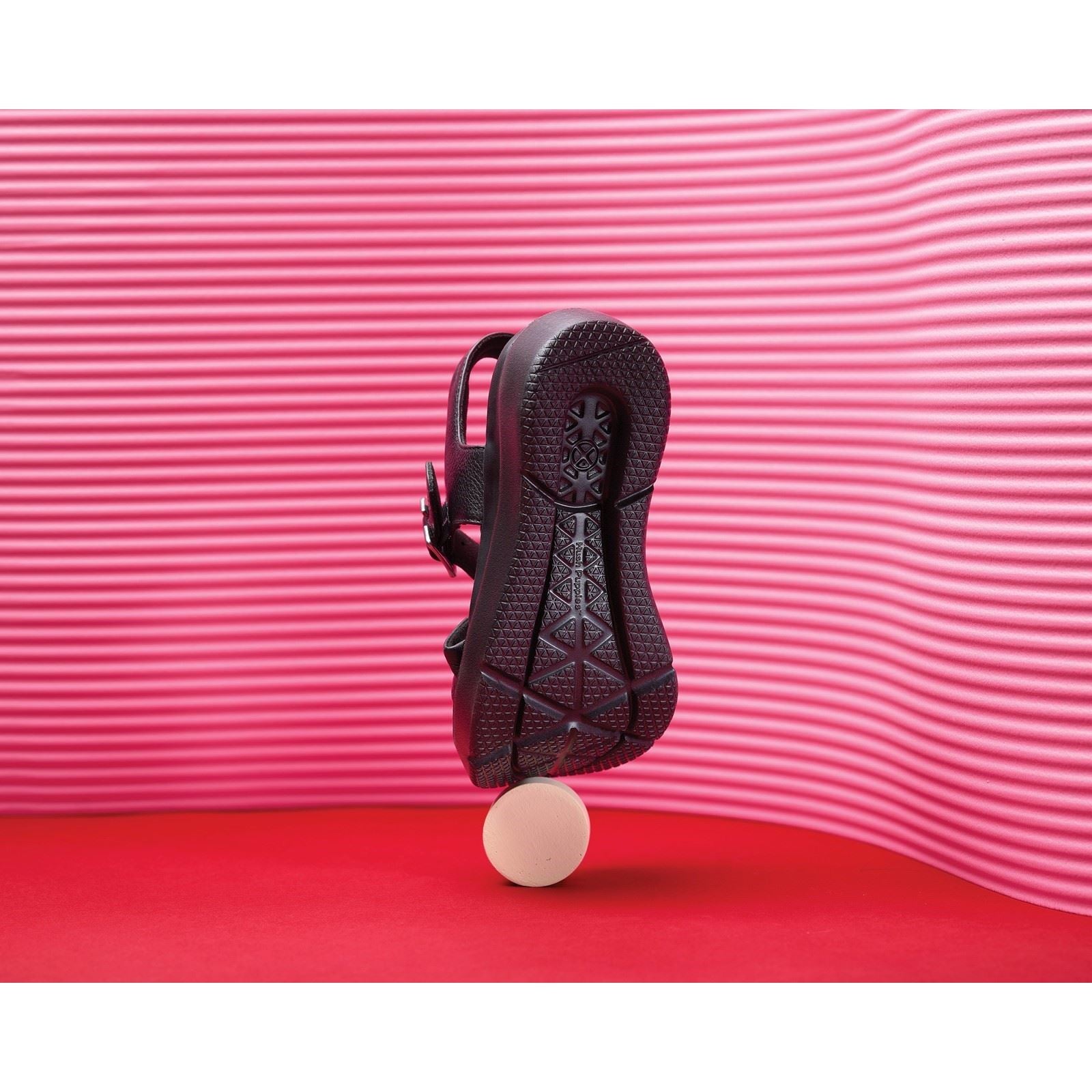 Hush Puppies Uplift Sandales Noires Pour Femmes En Cuir