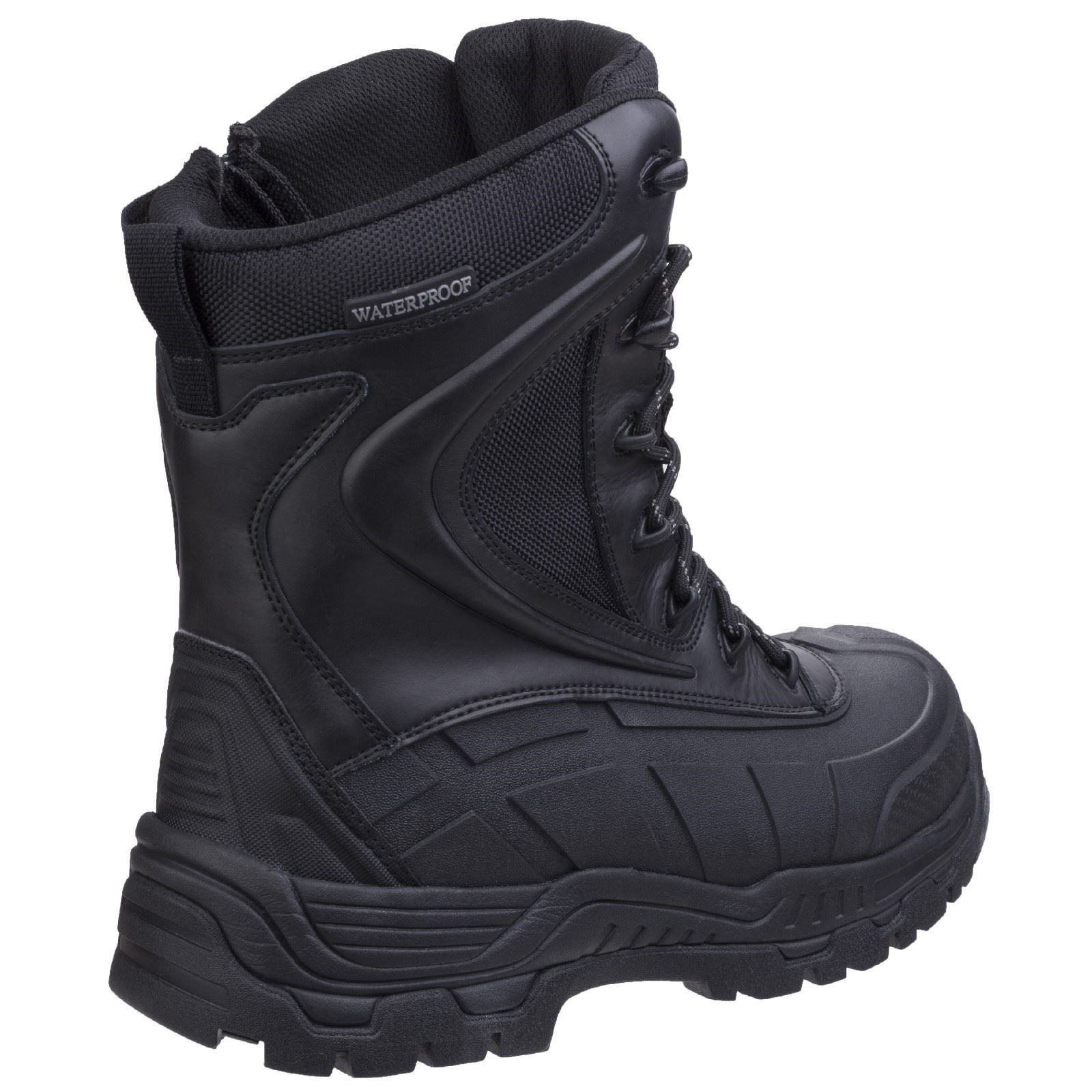 Amblers Safety  Bottes De Sécurité Noires En Caoutchouc/Cuir As440
