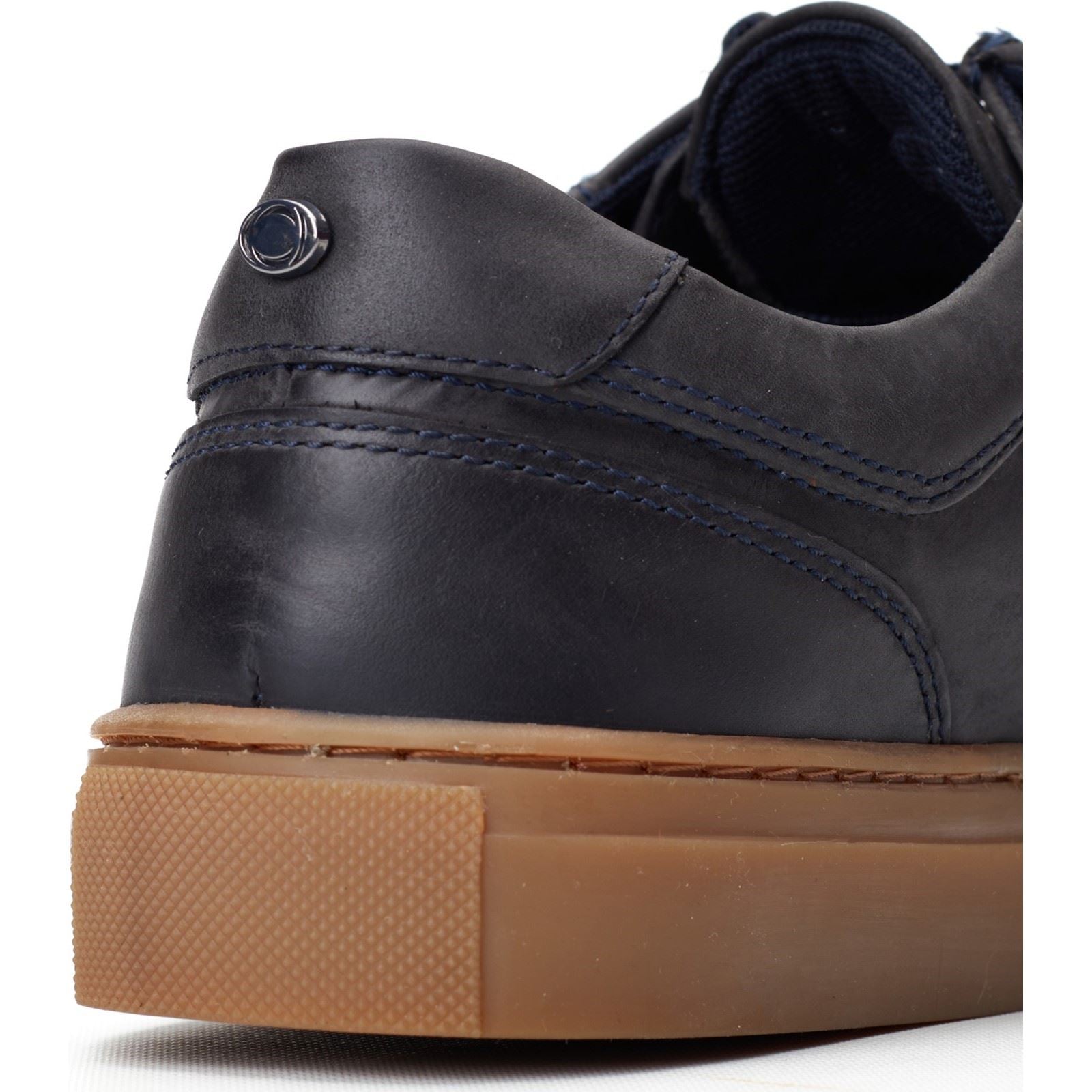 Base London Dalston Chaussures En Cuir Pour Hommes Mocassins Navy