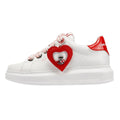 Karl Lagerfeld Kapri Valentine Pendant Baskets Blanches En Cuir Pour Femmes