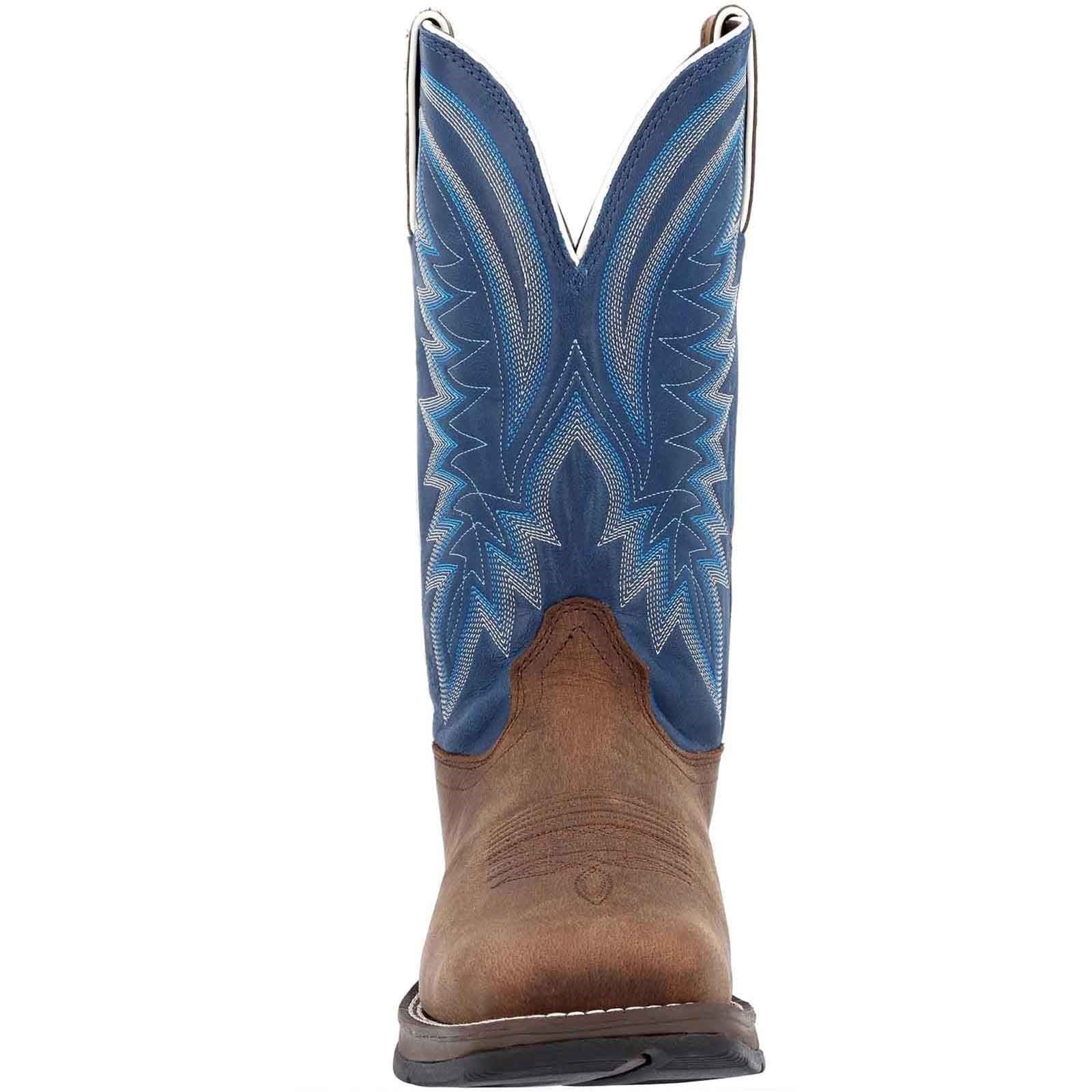 Durango Rebel Chaussures En Cuir Pour Homme Marron Selle/Bleu Denim