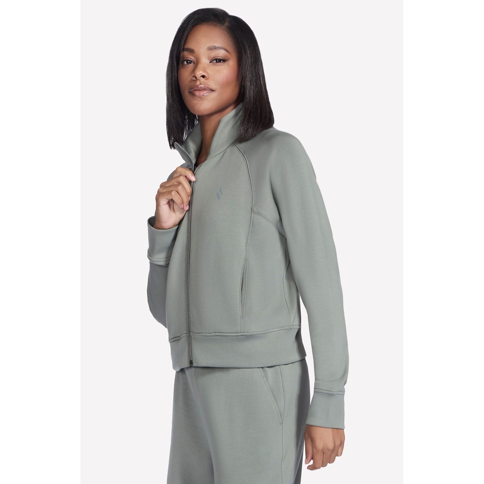 Skechers Skechluxe Elevate Veste Taupe Pour Femmes