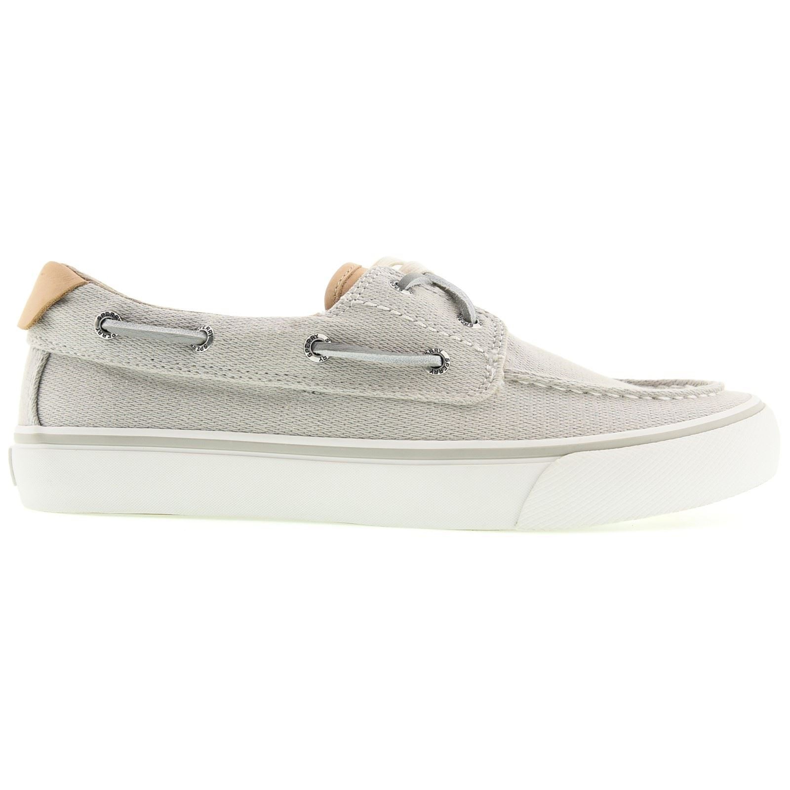 Sperry Helm 2-Eye Chaussures Bateau Grises En Textile Pour Homme