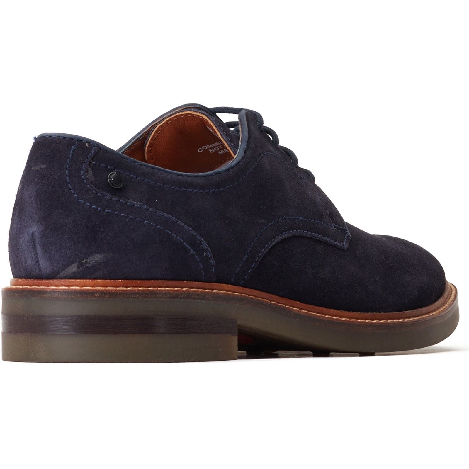 Base London Mawley Chaussures Oxford En Cuir Pour Homme, Couleur Bleu Marine