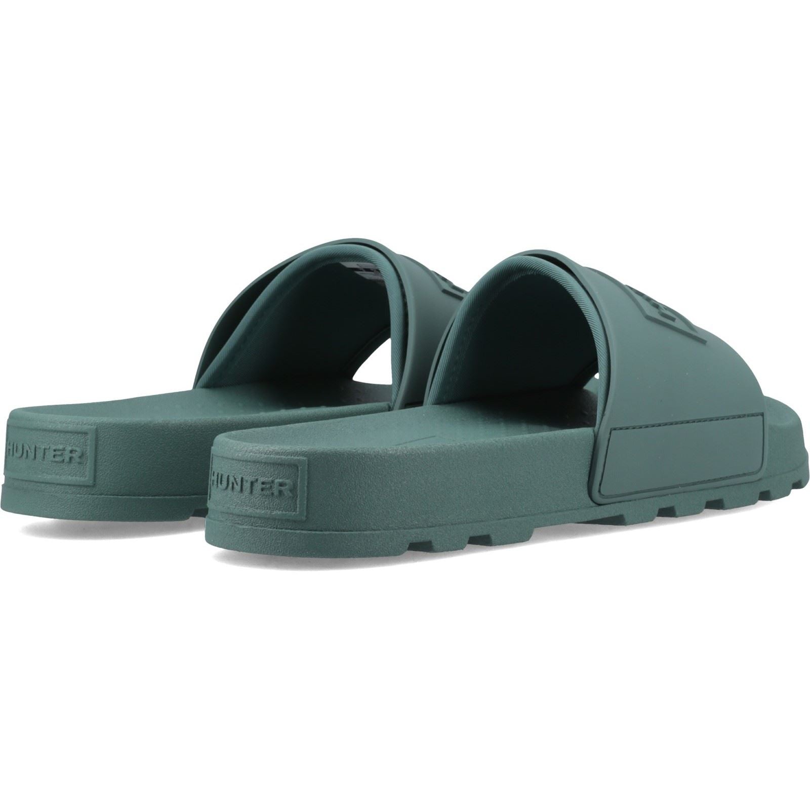 Hunter Core Embossed Slider Slides En Polyester Vert