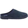 Hush Puppies Ashton Chaussons En Daim Pour Hommes, Bleu Marine