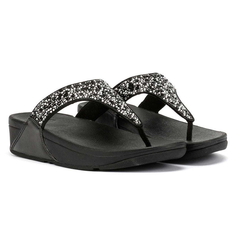 FitFlop Lulu Crystal Mix Sandales Noires Pour Femmes