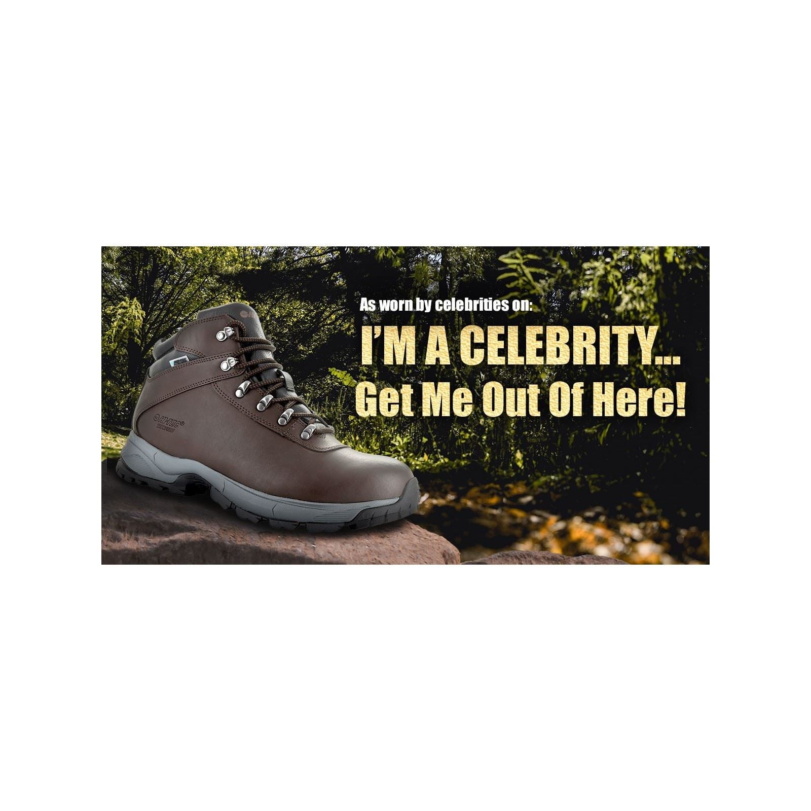 Hi-Tec Eurotrek Lite Waterproof Bottes De Randonnée En Simili Cuir Pour Femme De Couleur Chocolat Foncé