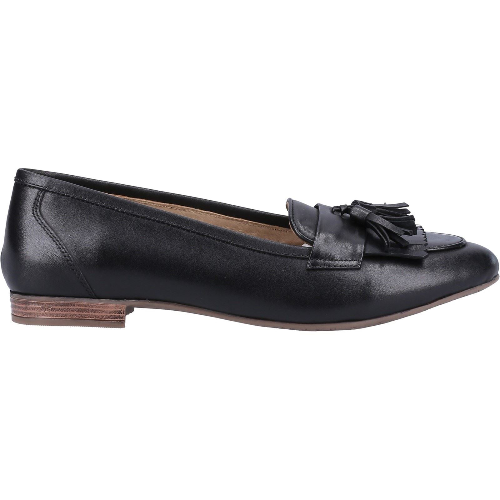 Hush Puppies Marissa Tassel Mocassins Noirs En Cuir Pour Femmes
