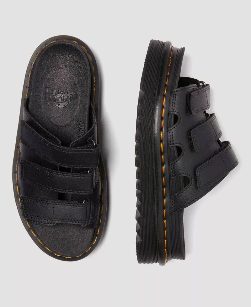 Dr. Martens Raine Athena  Slides Pour Femmes En Cuir Noir