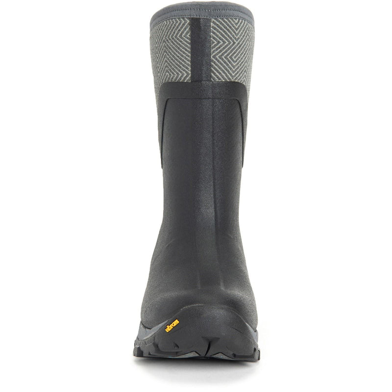 Muck Boots Arctic Ice Mid AGAT Bottes En Caoutchouc Géométriques Noires/Grises