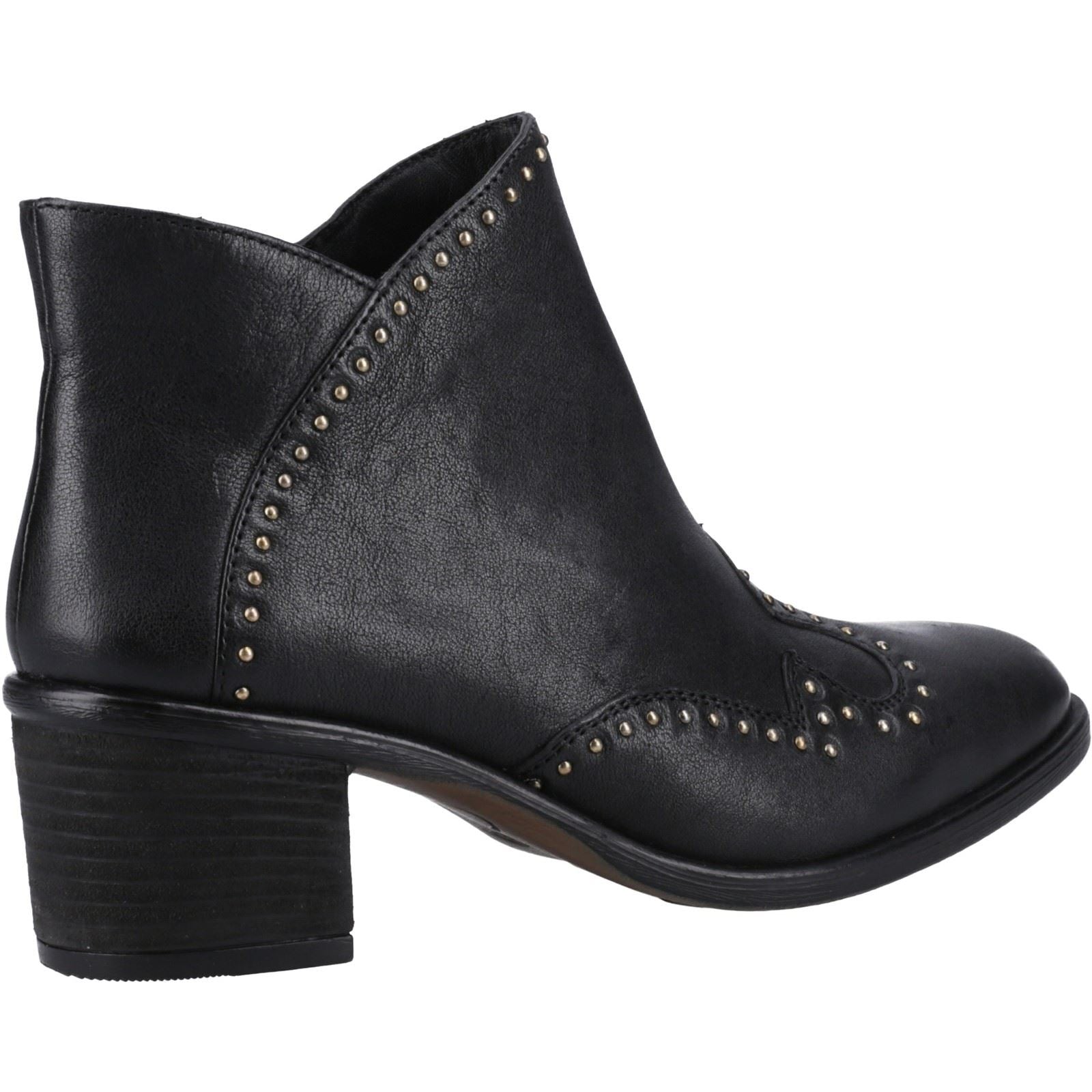 Hush Puppies Waverly Bottes Noires En Cuir Pour Femmes
