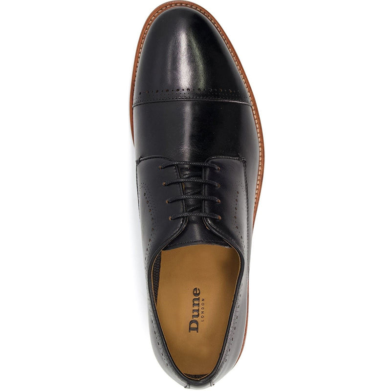 Dune Savion Chaussures Oxford Noires En Cuir Pour Hommes
