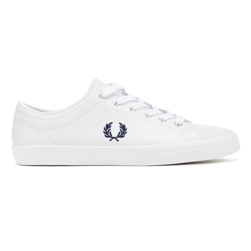 Fred Perry Baseline Baskets Blanches En Cuir Pour Hommes