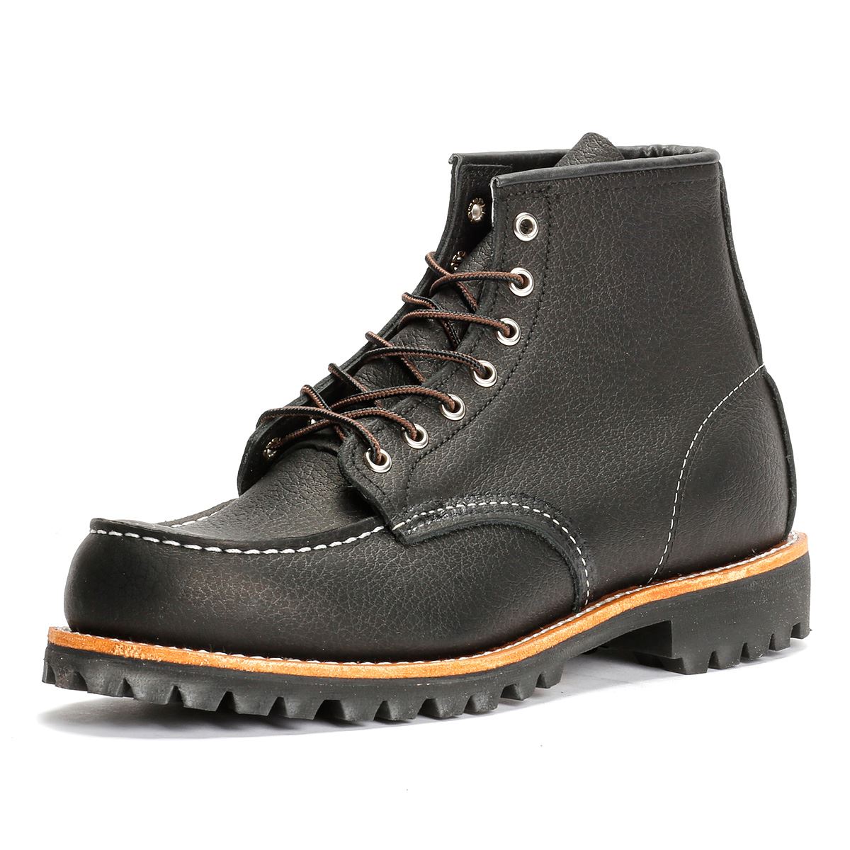 Red Wing 2949 Roughneck 6" Moc Toe Bottes Noires En Cuir Pour Hommes