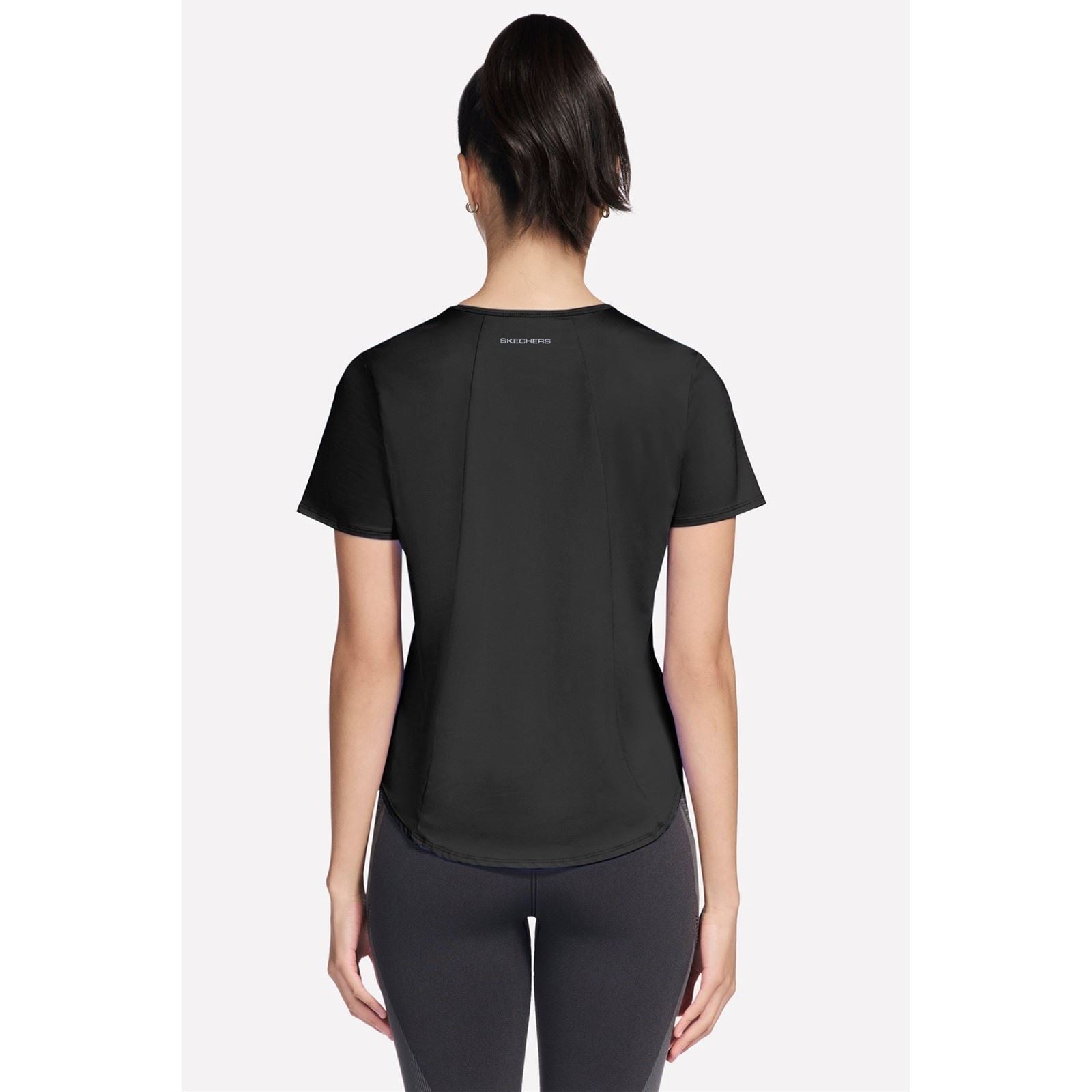 Skechers Stride Performance Tee T-Shirts De Sport Noirs Pour Femmes