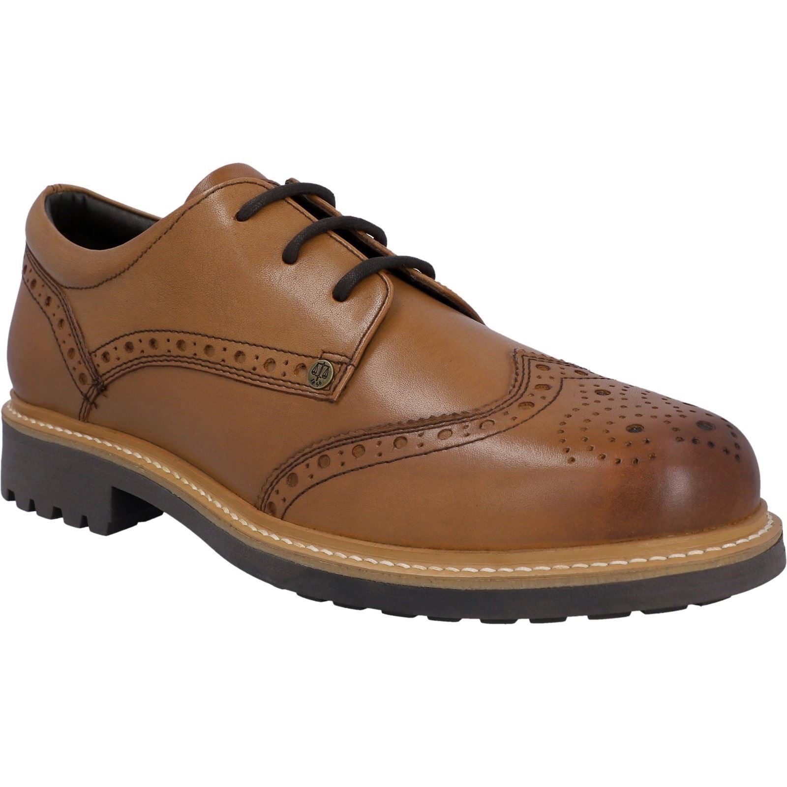 Hunter Cawdor Chaussures Brogues En Cuir Pour Hommes, Couleur Fauve