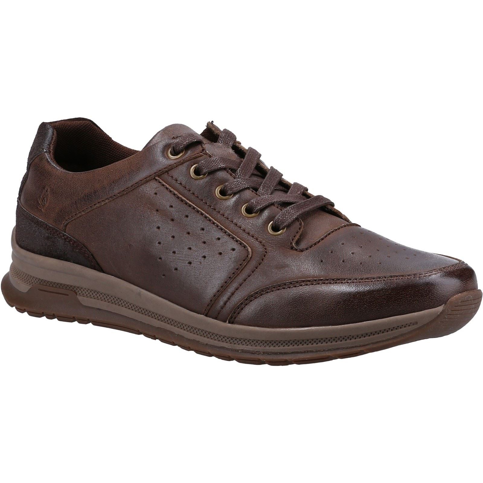 Hush Puppies Joseph Chaussures En Cuir Marron À Lacets Pour Hommes