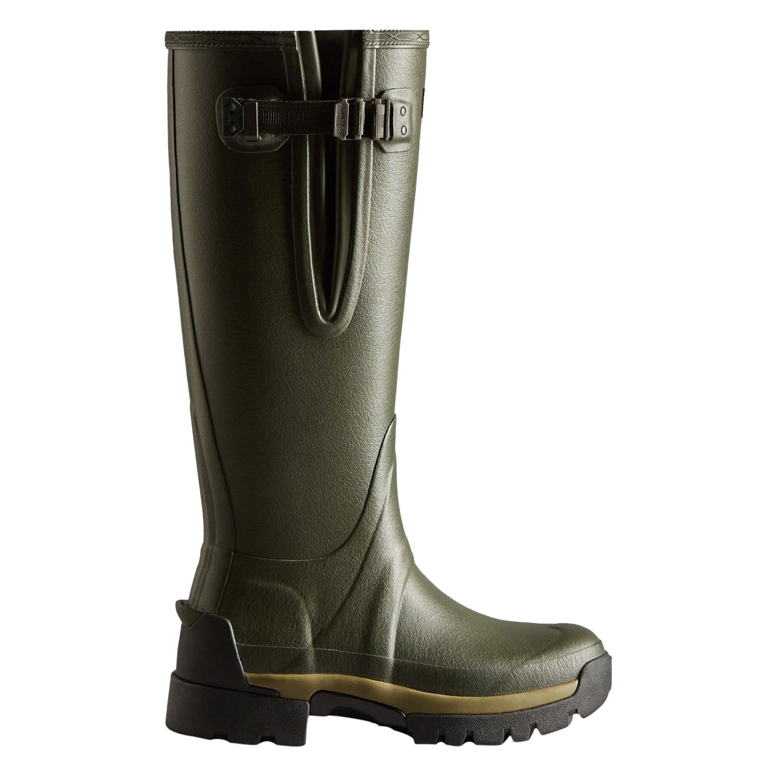 Hunter Balmoral Adjustable Bottes En Caoutchouc Pour Femme De Couleur Olive Foncé