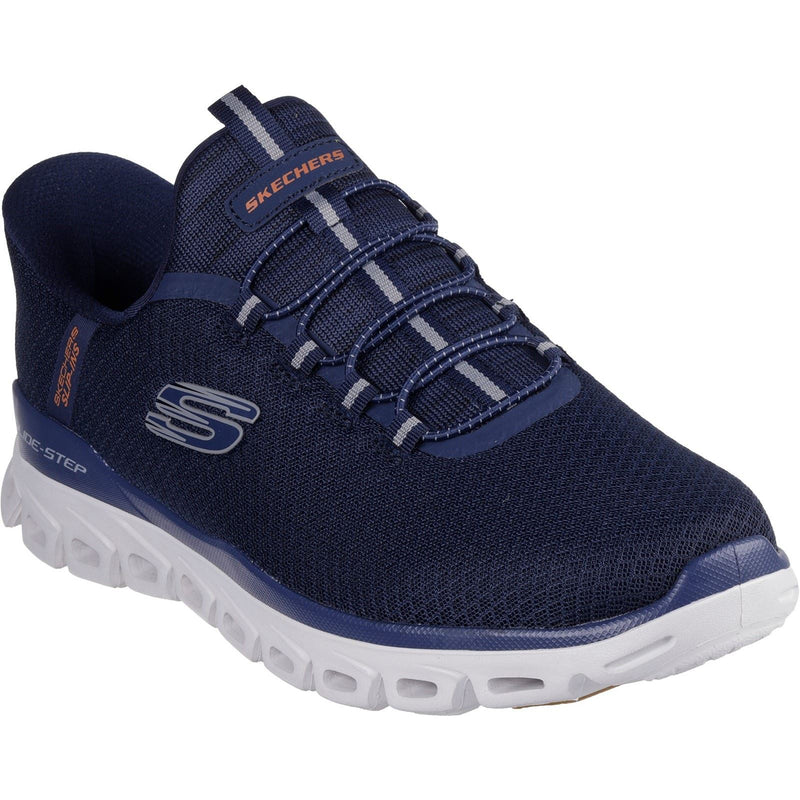 Skechers Glide-Step Noxus Chaussures De Sport Pour Hommes En Toile Bleu Marine