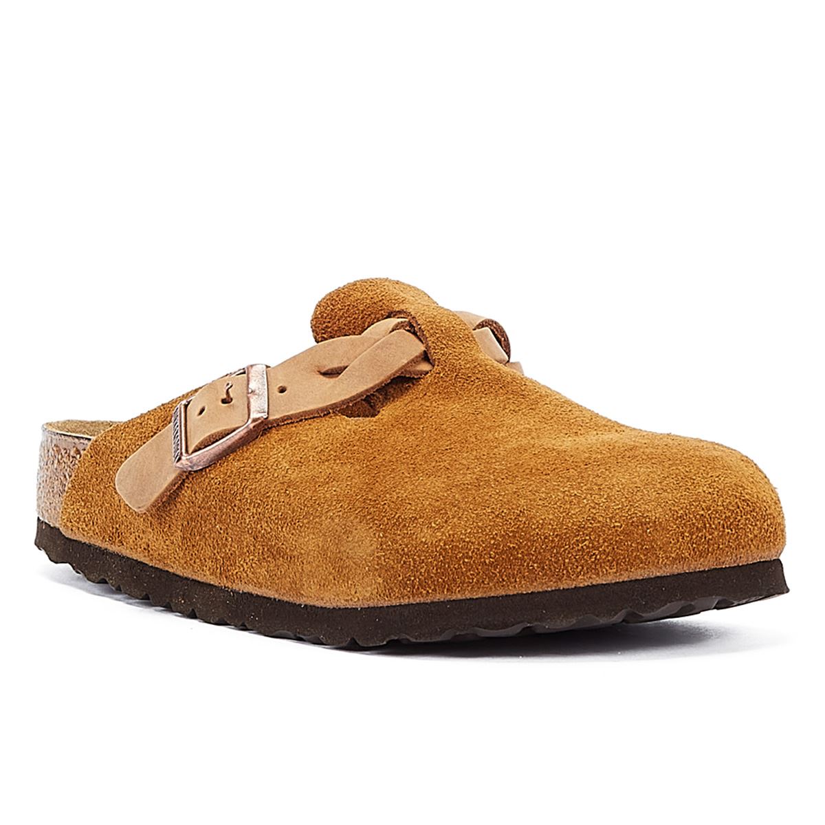 Birkenstock Boston Sabots En Daim De Vison Pour Femmes