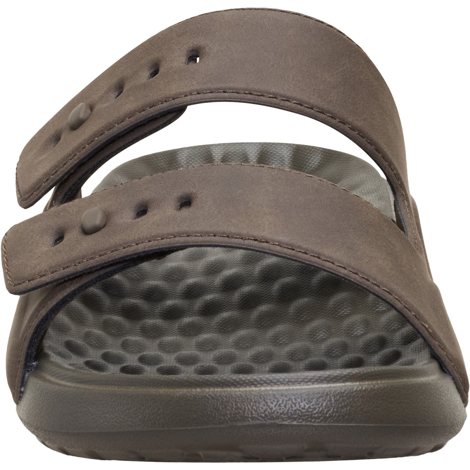 HEYDUDE Wave 2 Strap Sandales Brunes Majeures Pour Hommes En Polyuréthane