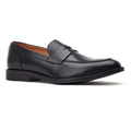Base London Kennedy Chaussures En Cuir Pour Hommes Noires À Enfiler
