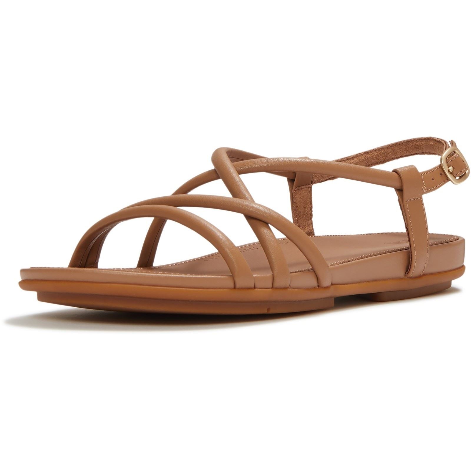 Fitflop Gracie Crystal Sandales En Cuir Femme Classiques Couleur Tan