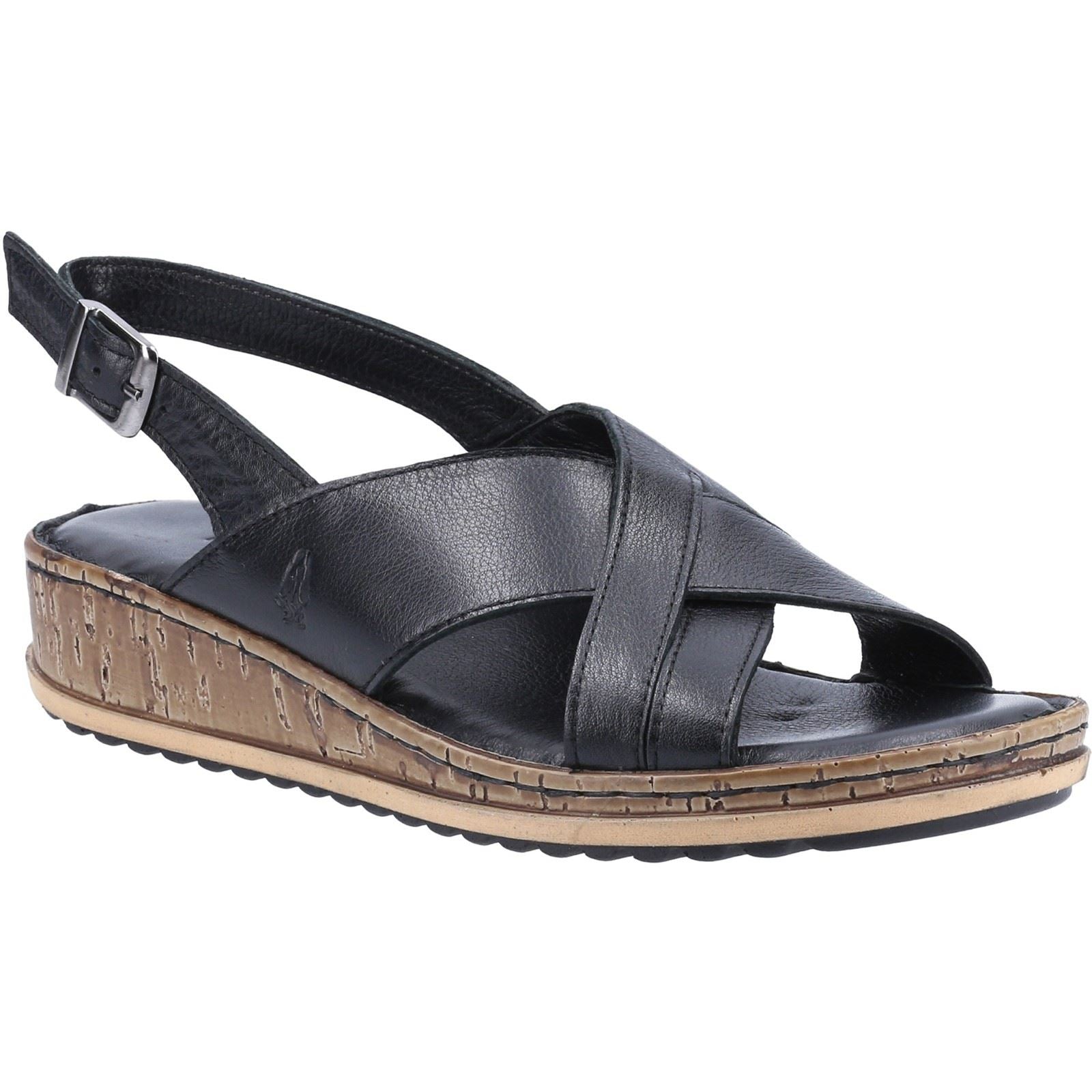 Hush Puppies Elena Escarpins Compensés Noirs Pour Femmes En Cuir