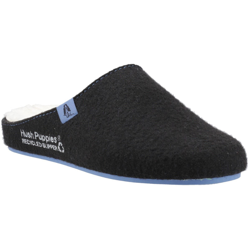 Hush Puppies The Good Slipper 90% De Chaussons Pour Hommes En Polyester Rpet Recyclé Noir/bleu