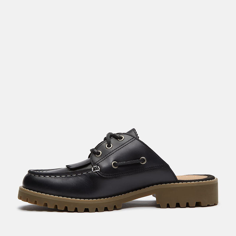 Timberland Noreen Mules Noires En Cuir Pour Femmes