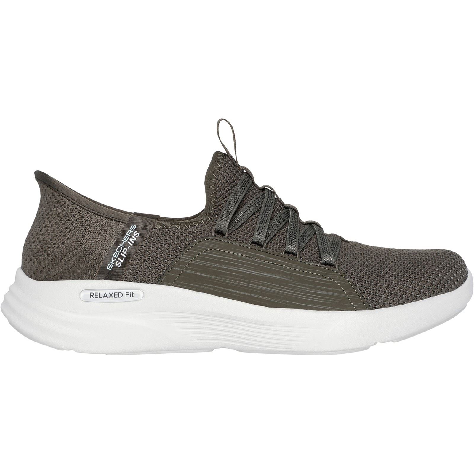 Skechers Relaxed Fit Sport Ballet Chic Baskets En Toile Pour Femmes, Couleur Olive